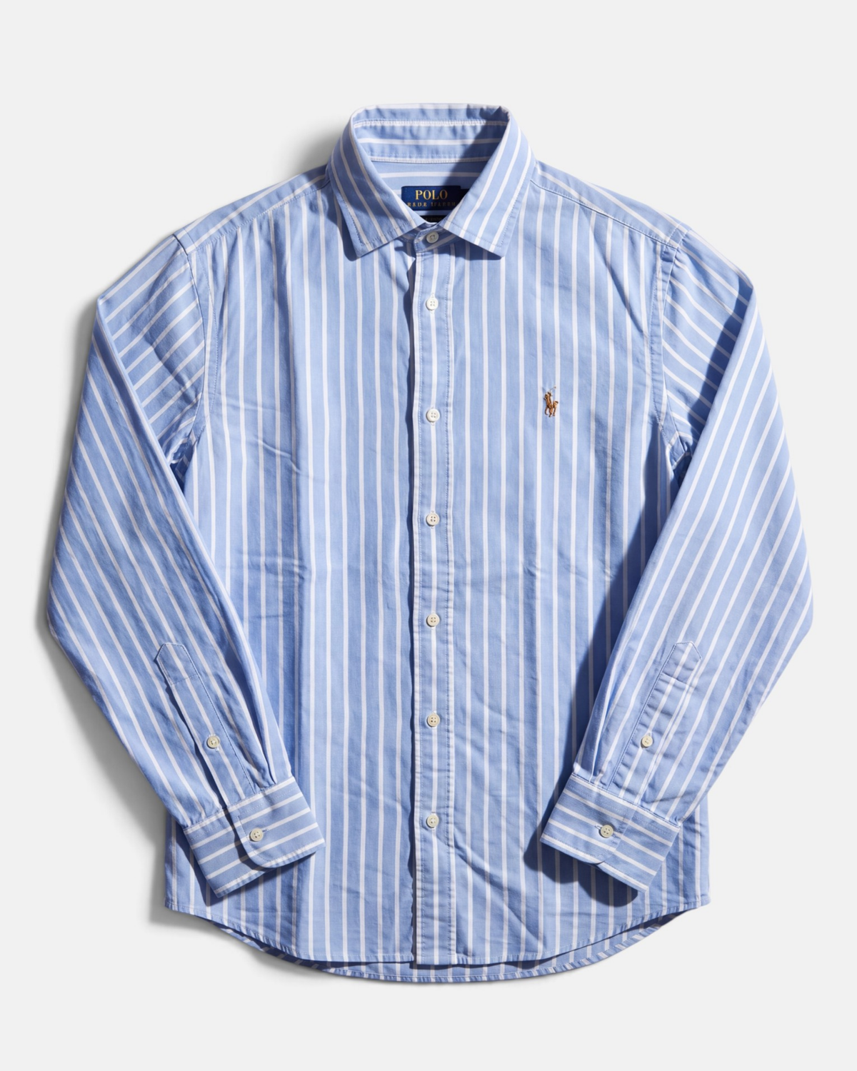 מכופתרת אוקספורד פסים תכלת-לבן לוגו צבעוני Polo Ralph Lauren