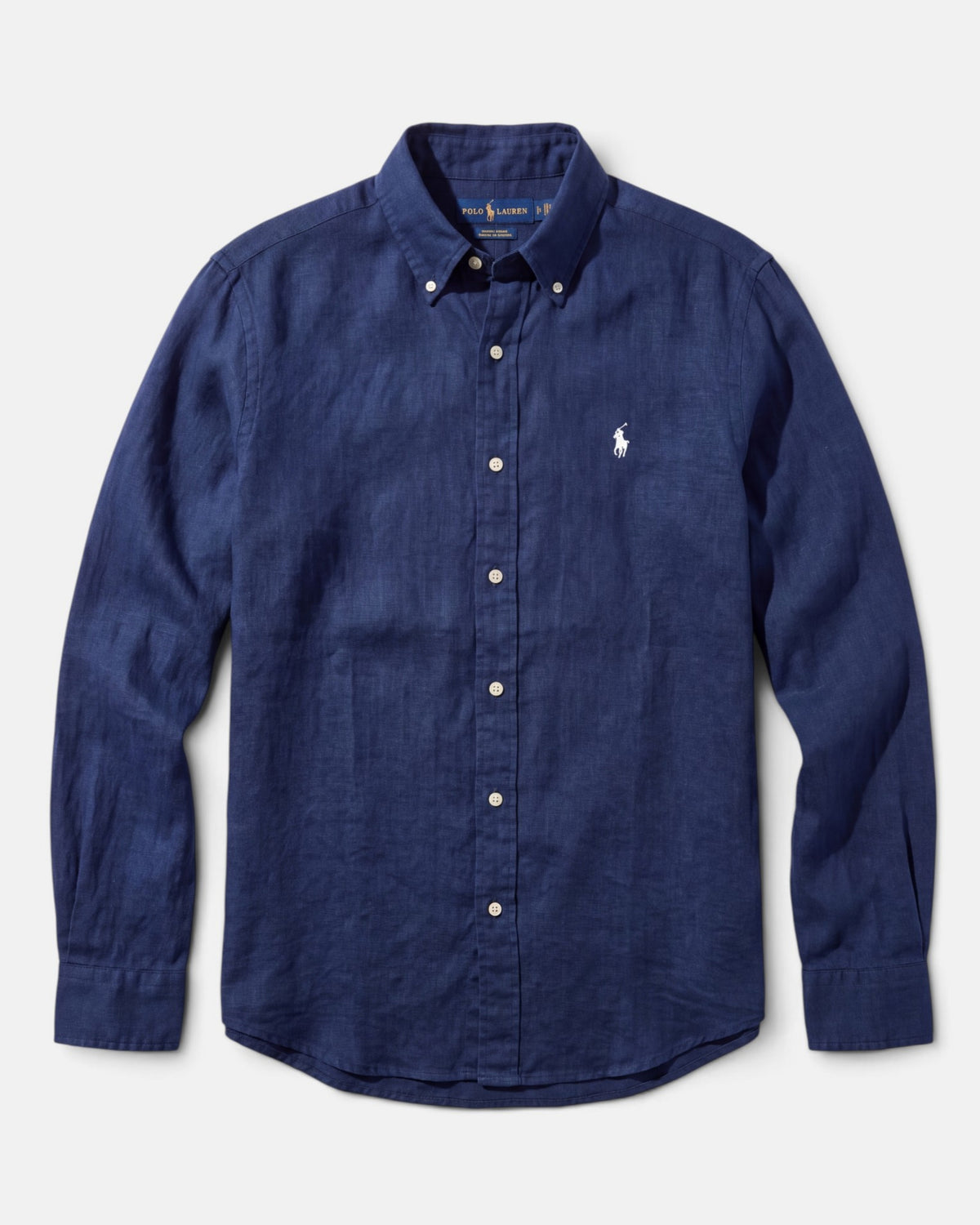 מכופתרת פשתן נייבי לוגו לבן Polo Ralph Lauren