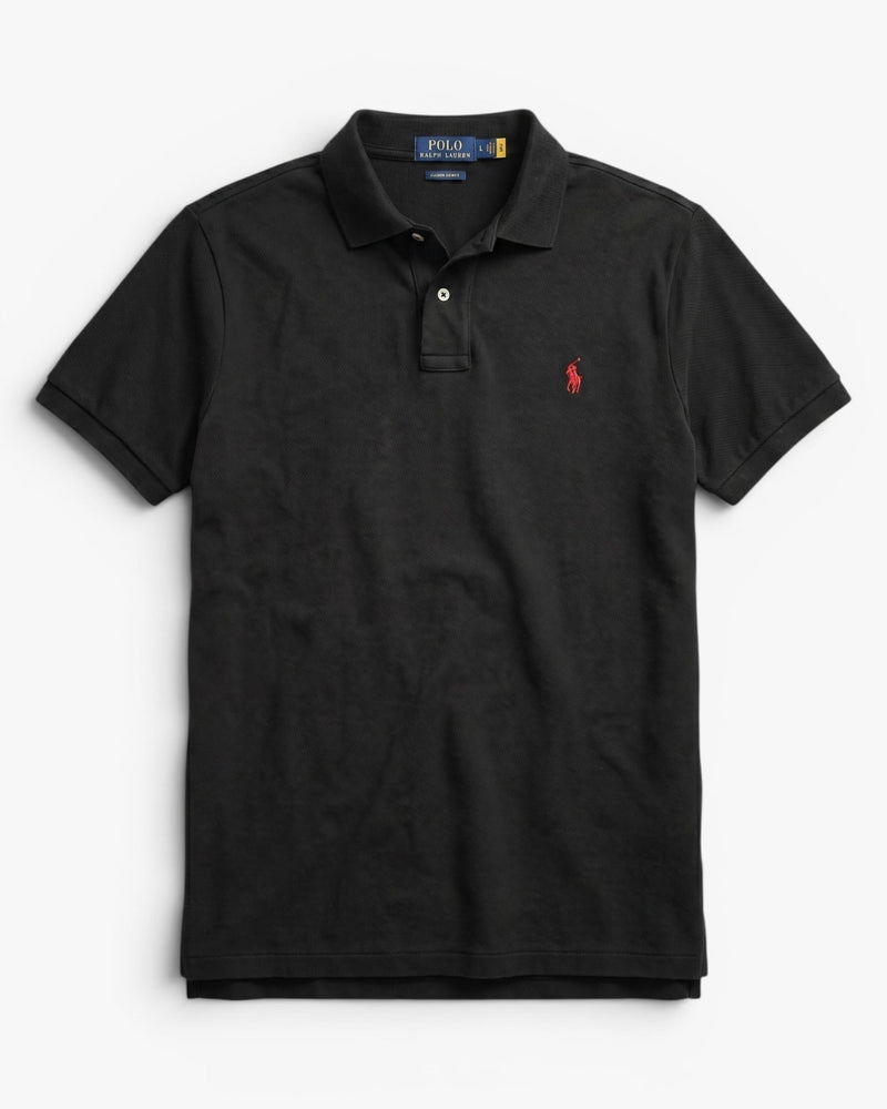 חולצת פולו שחורה לוגו אדום Polo Ralph Lauren