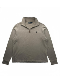 ‏RL Brown & Dark brown Logo Half-Zip