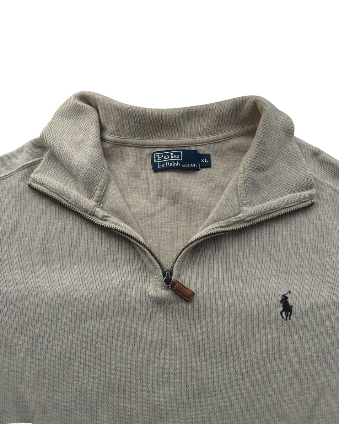 ‏RL Brown & Dark brown Logo Half-Zip