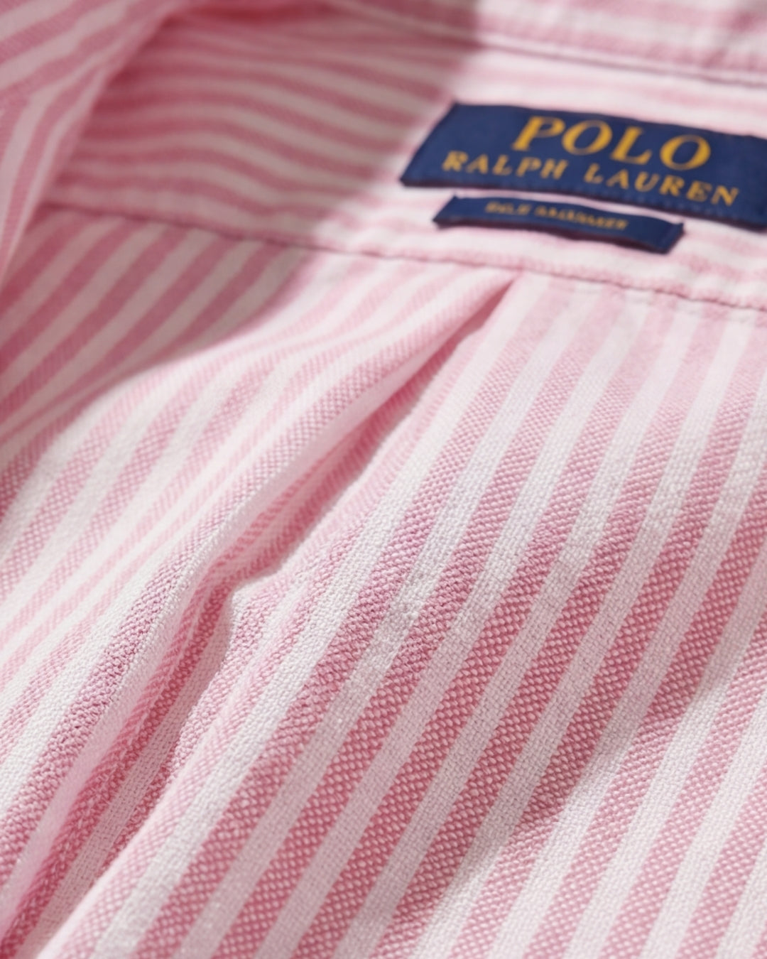 מכופתרת אוקספורד פסים ורוד-לבן לוגו צבעוני Polo Ralph Lauren