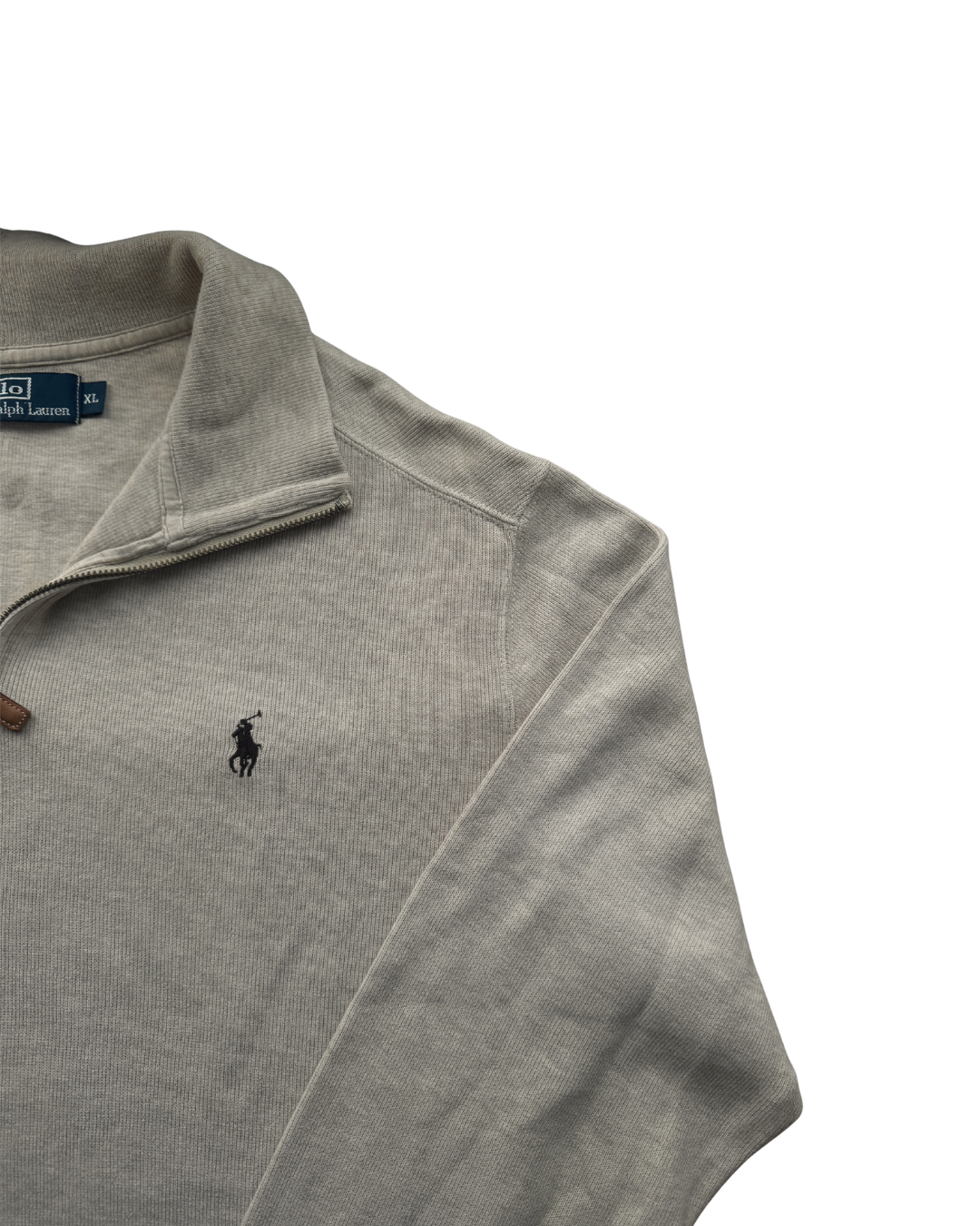 ‏RL Brown & Dark brown Logo Half-Zip