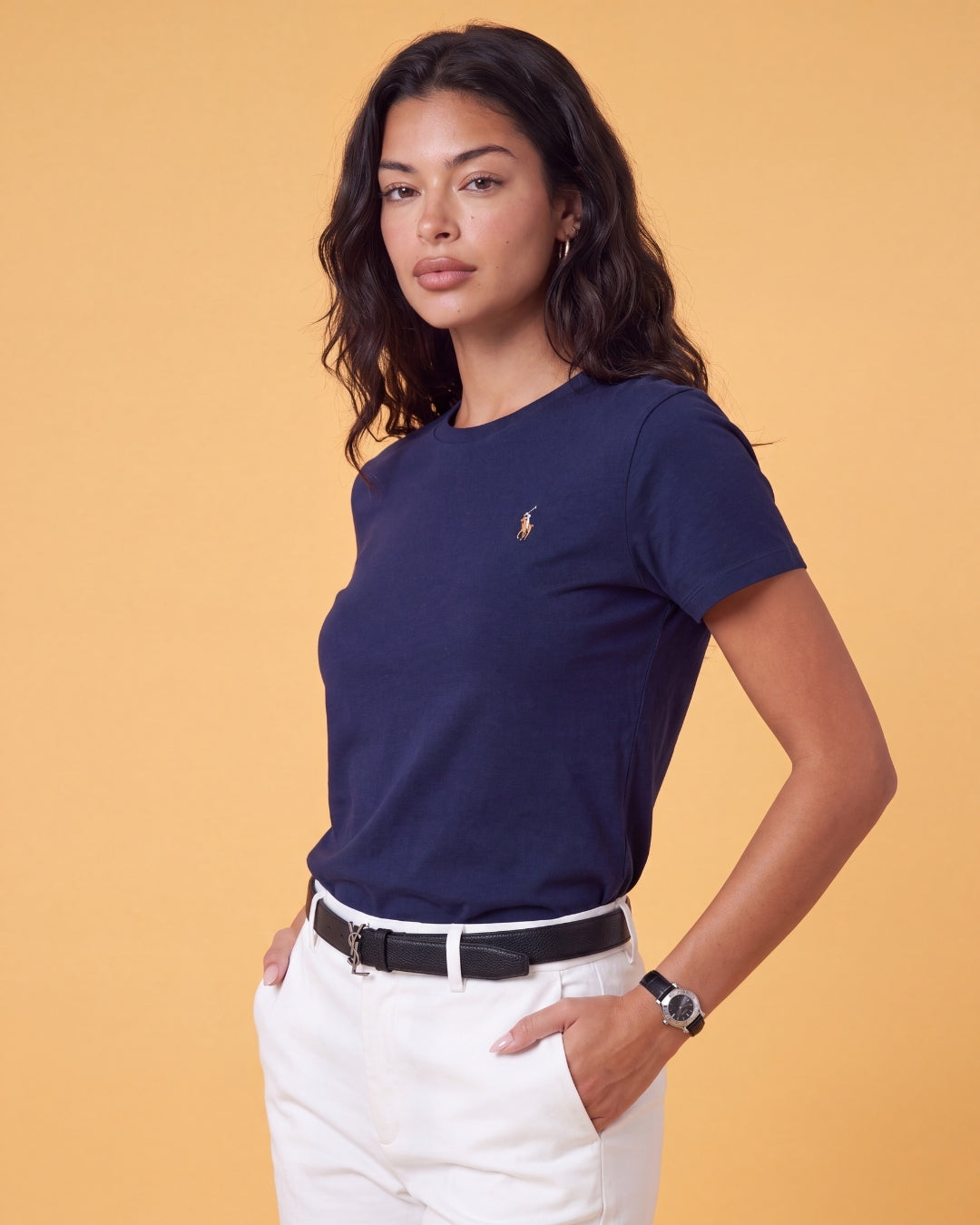 חולצת טי-שירט נייבי לוגו צבעוני Polo Ralph Lauren