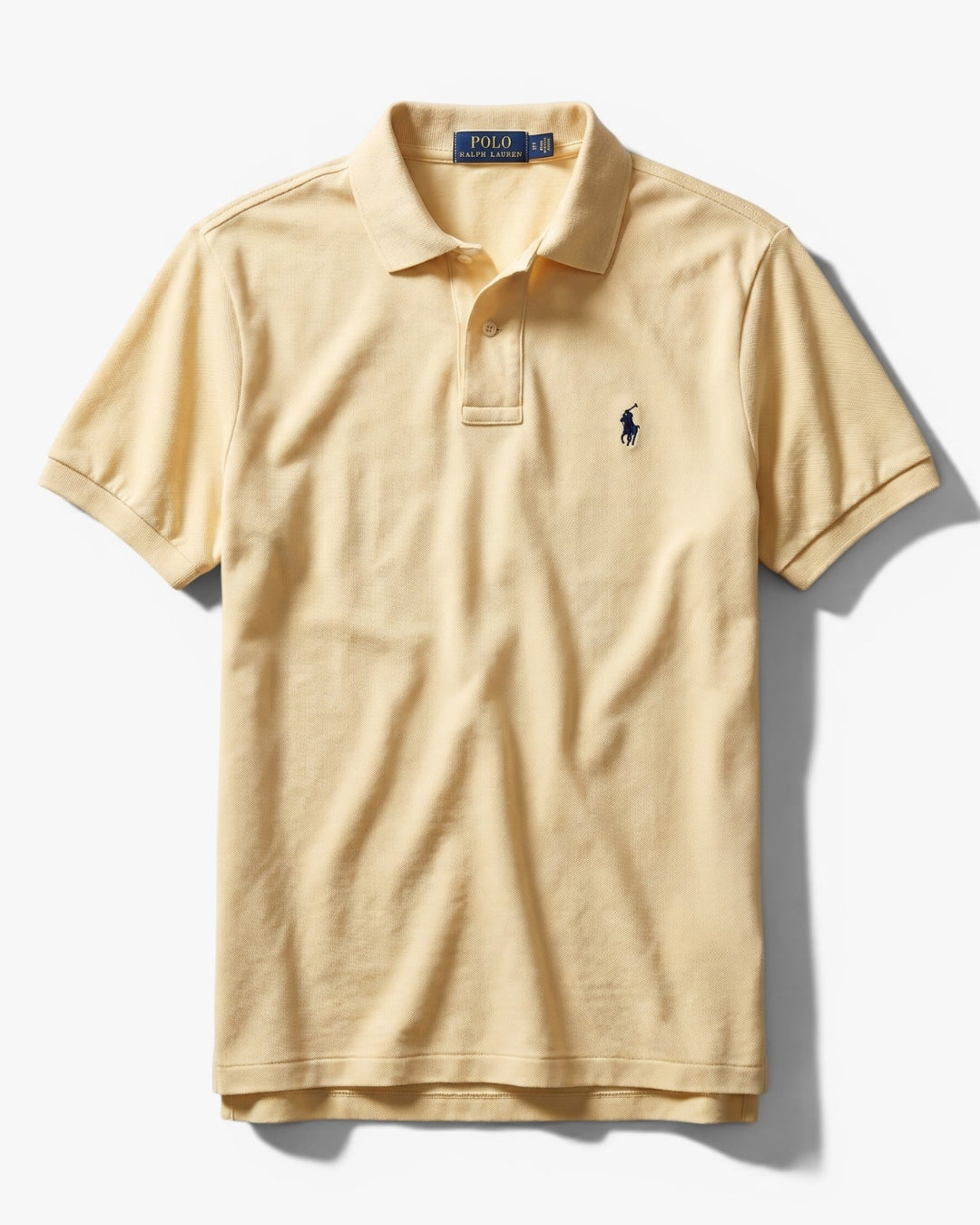 חולצת פולו צהוב חמאה לוגו נייבי Polo Ralph Lauren