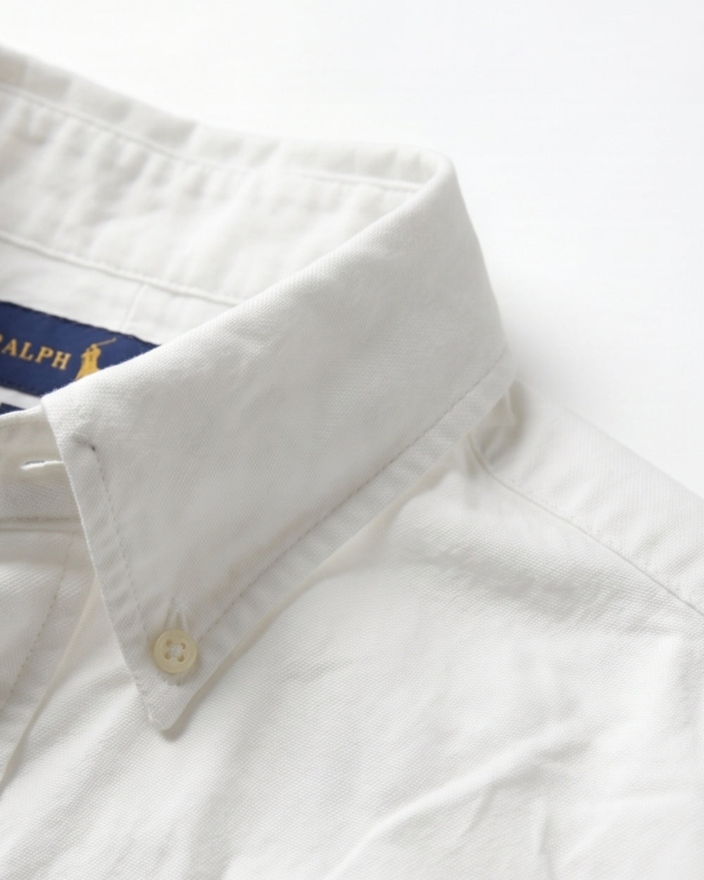 מכופתרת אוקספורד לנשים לבנה לוגו צבעוני Polo Ralph Lauren