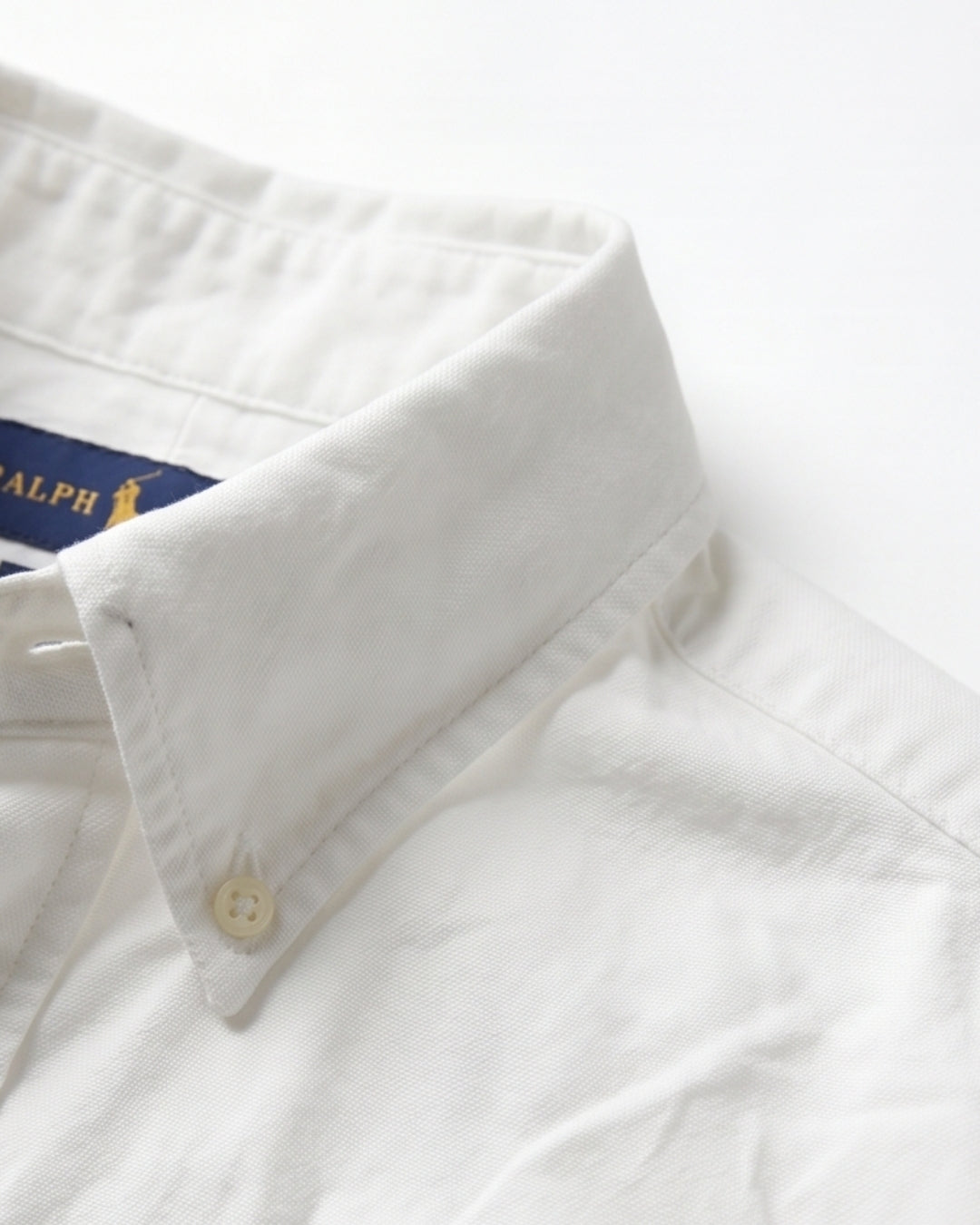 מכופתרת אוקספורד לנשים לבנה לוגו צבעוני Polo Ralph Lauren