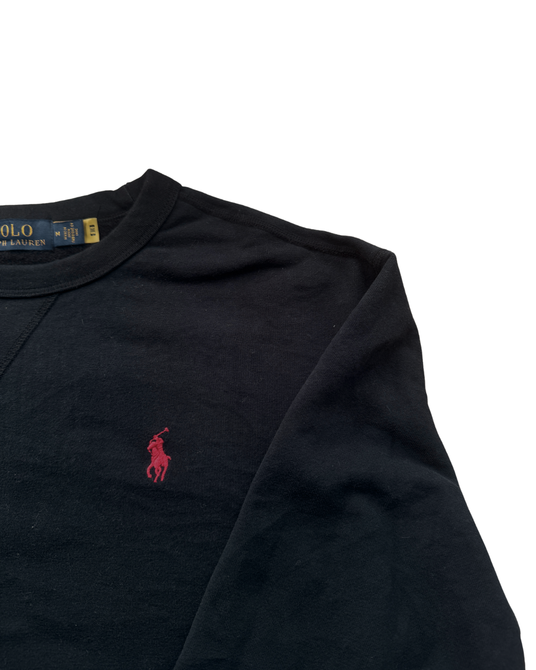 ‏RL Black & Red Logo Sweater