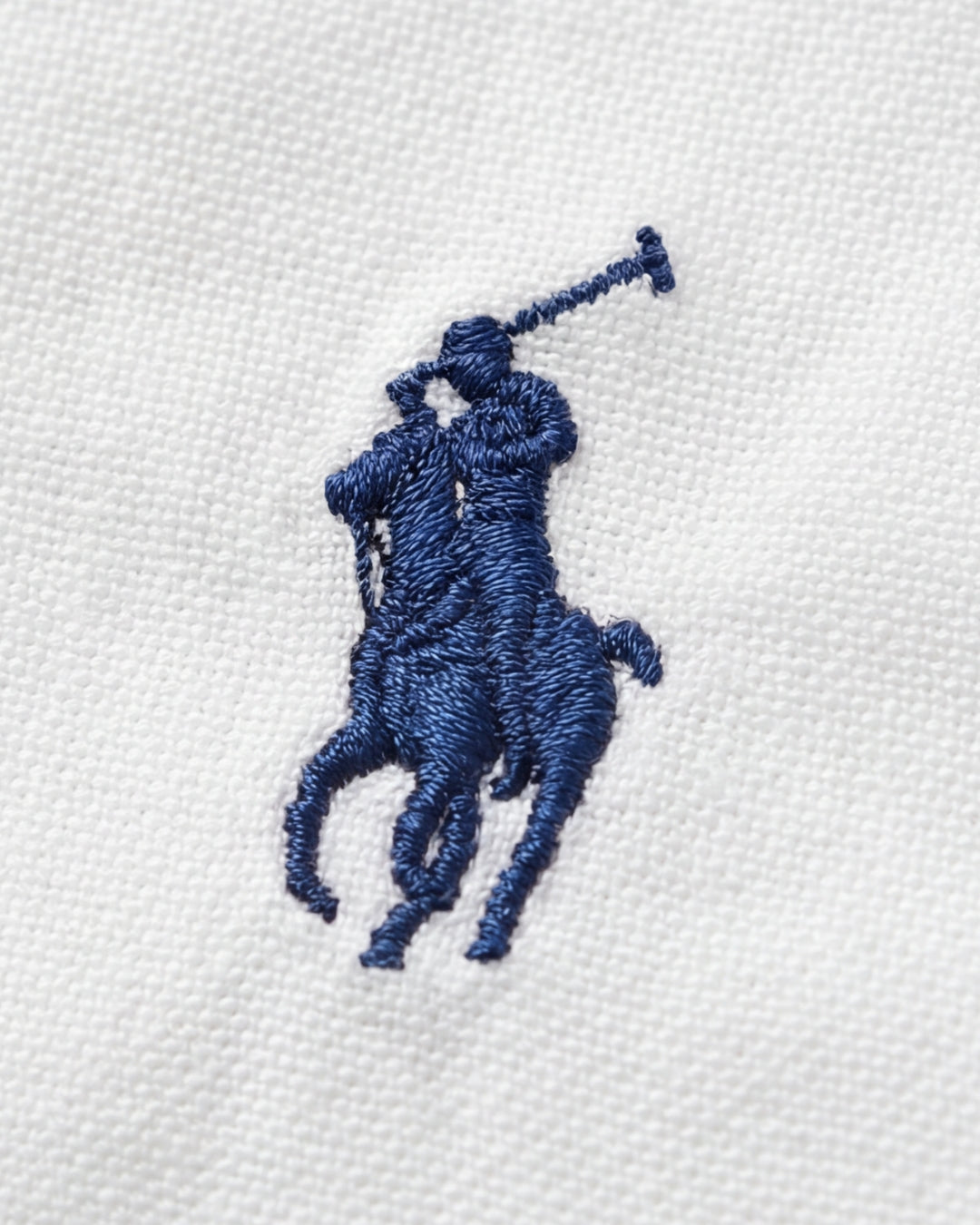 מכופתרת אוקספורד לבנה לוגו נייבי Polo Ralph Lauren