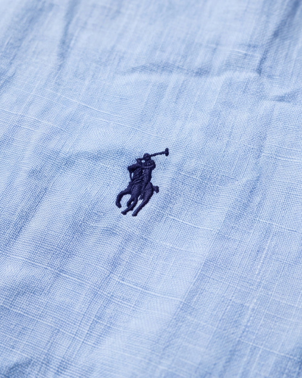 מכופתרת פשתן תכלת לוגו נייבי Polo Ralph Lauren