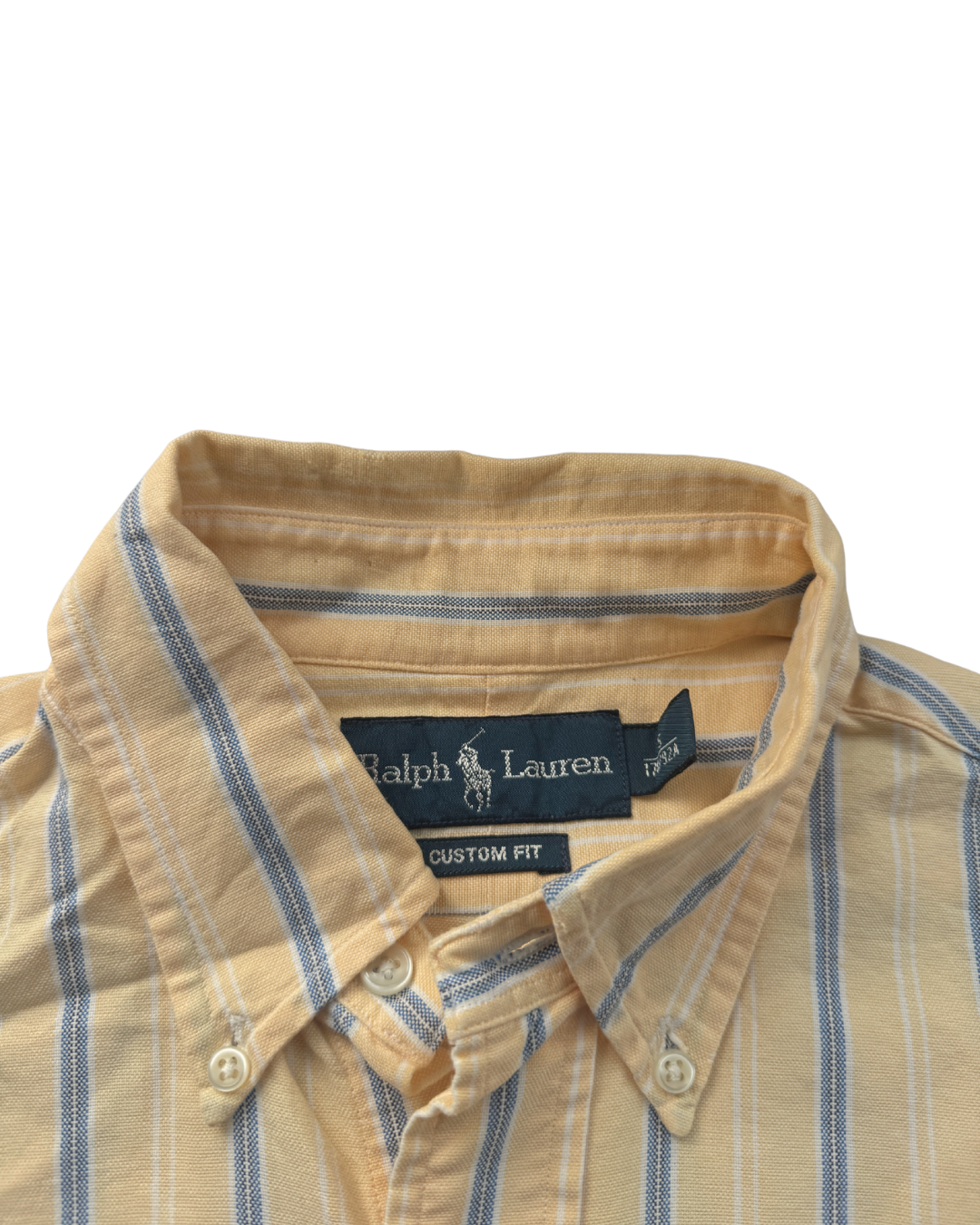 ‏RL Light Orange & Navy Logo Shirt