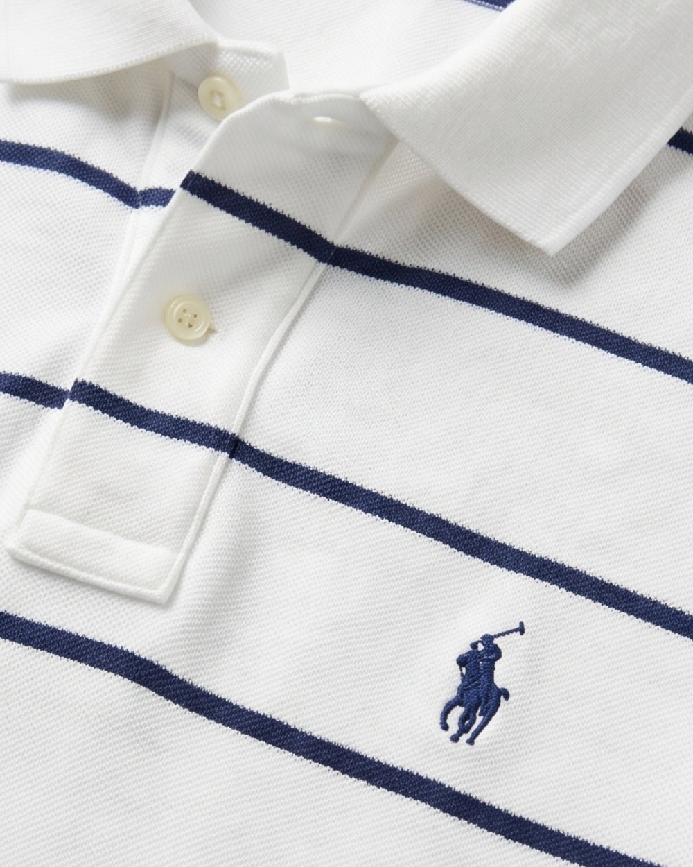 חולצת פולו פסים לבין-כחול לוגו נייבי Polo Ralph Lauren