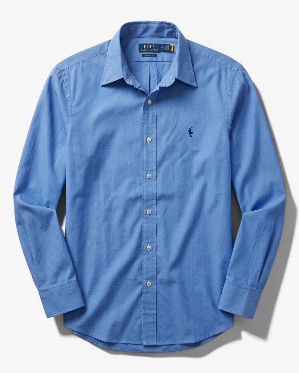 מכופתרת כותנה כחולה לוגו נייבי Polo Ralph Lauren