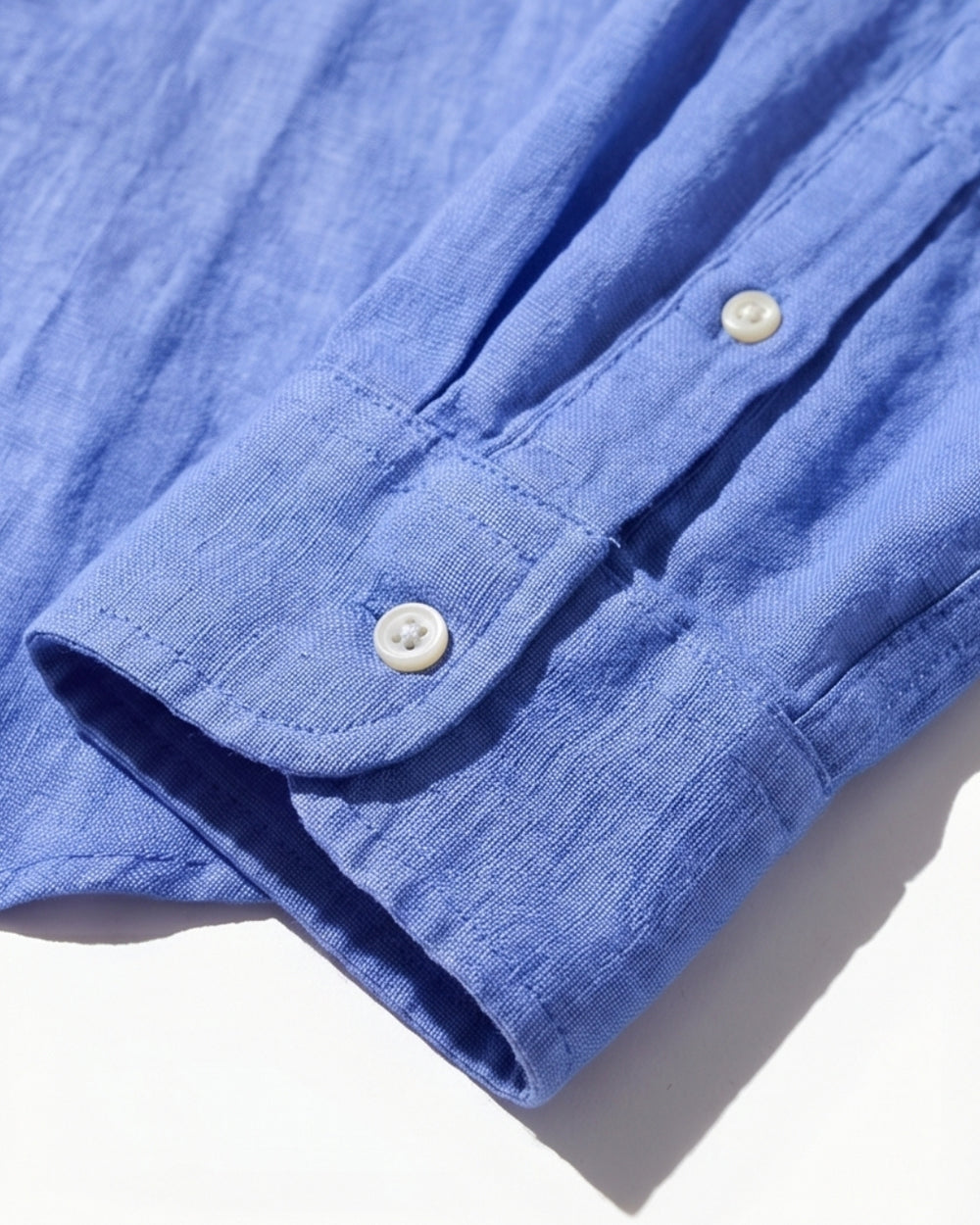 מכופתרת פשתן תכלת לוגו לבן Polo Ralph Lauren