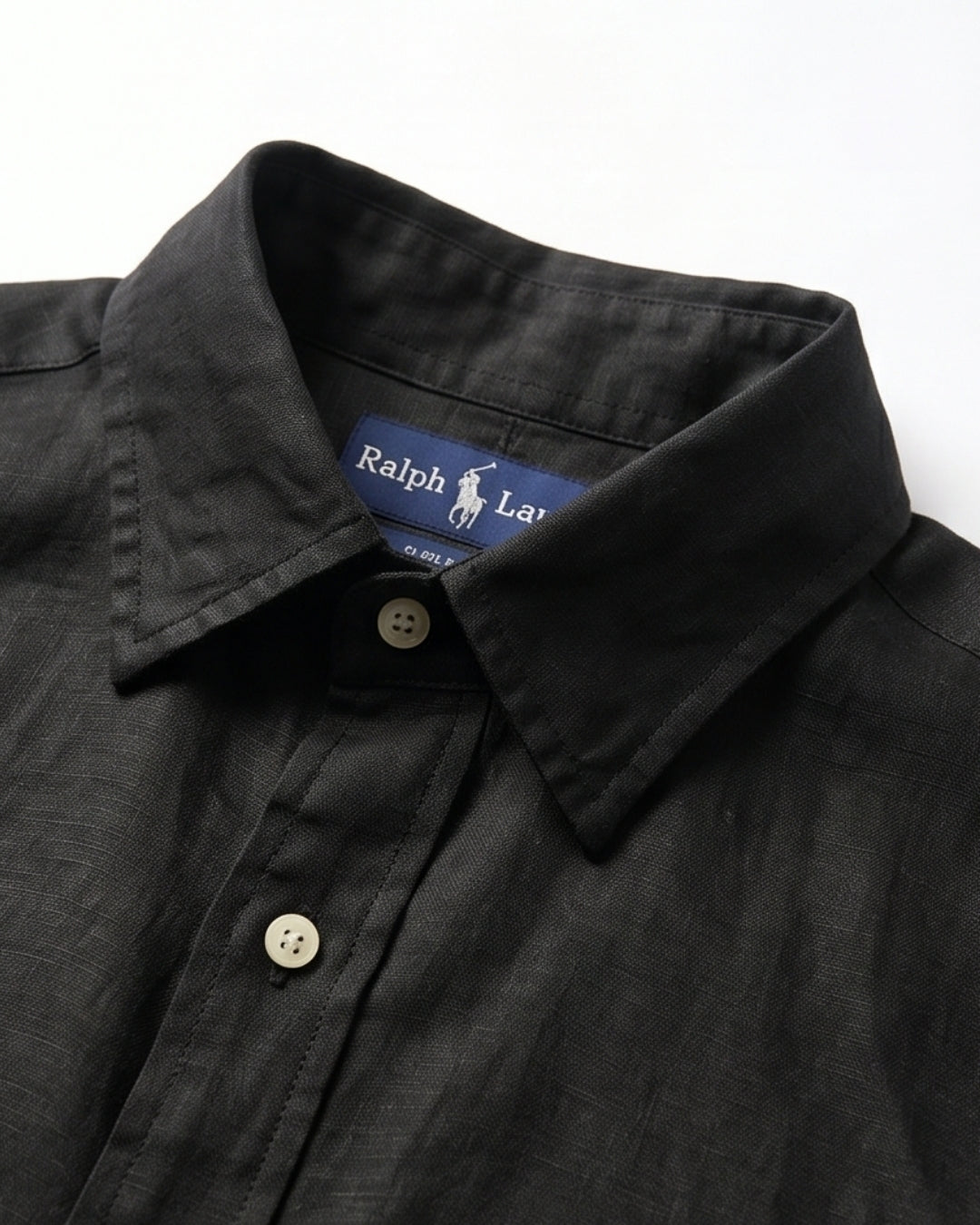 מכופתרת משי שחורה לוגו סגול Polo Ralph Lauren