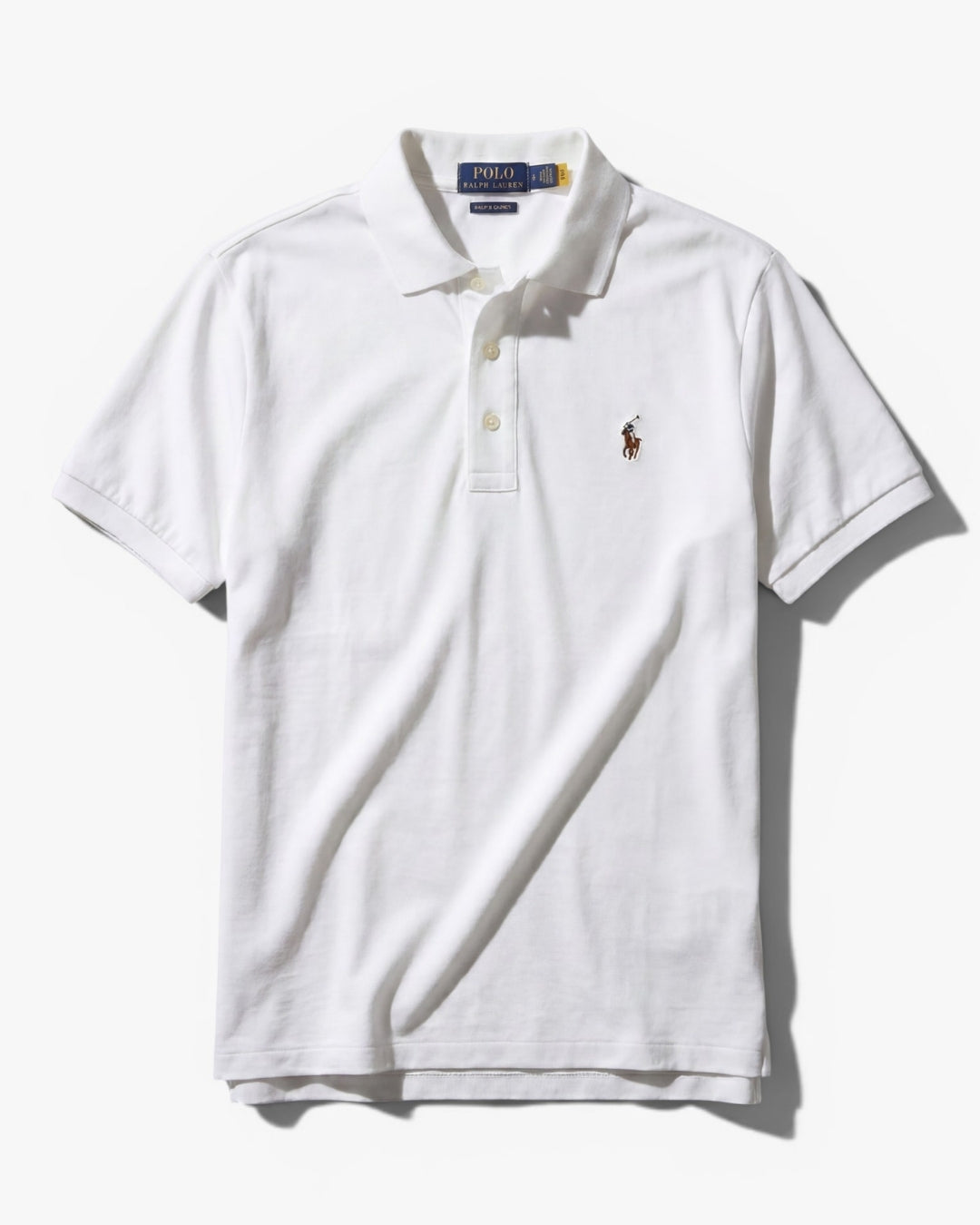 חולצת פולו לבנה לוגו צבעוני Polo Ralph Lauren