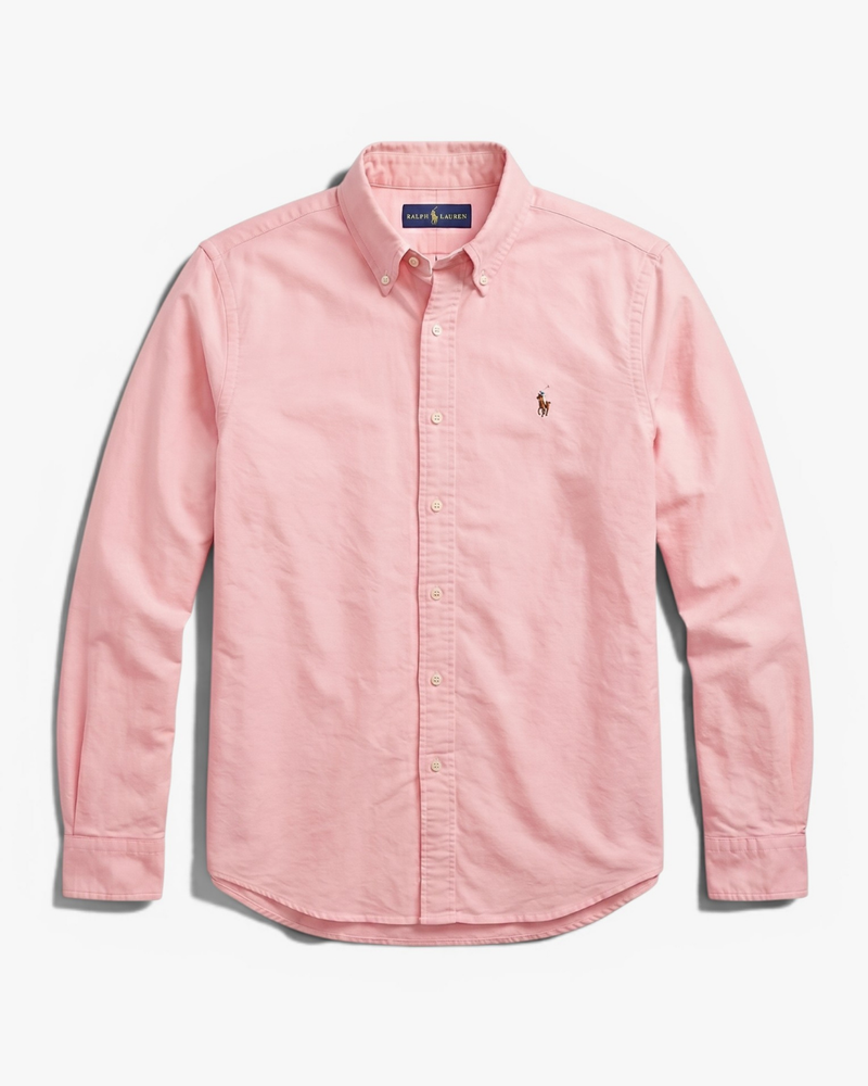 מכופתרת אוקספורד ורודה לוגו צבעוני Polo Ralph Lauren