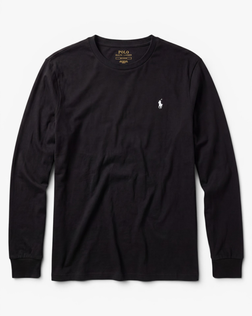 חולצת ארוכה שחורה לוגו לבן Polo Ralph Lauren