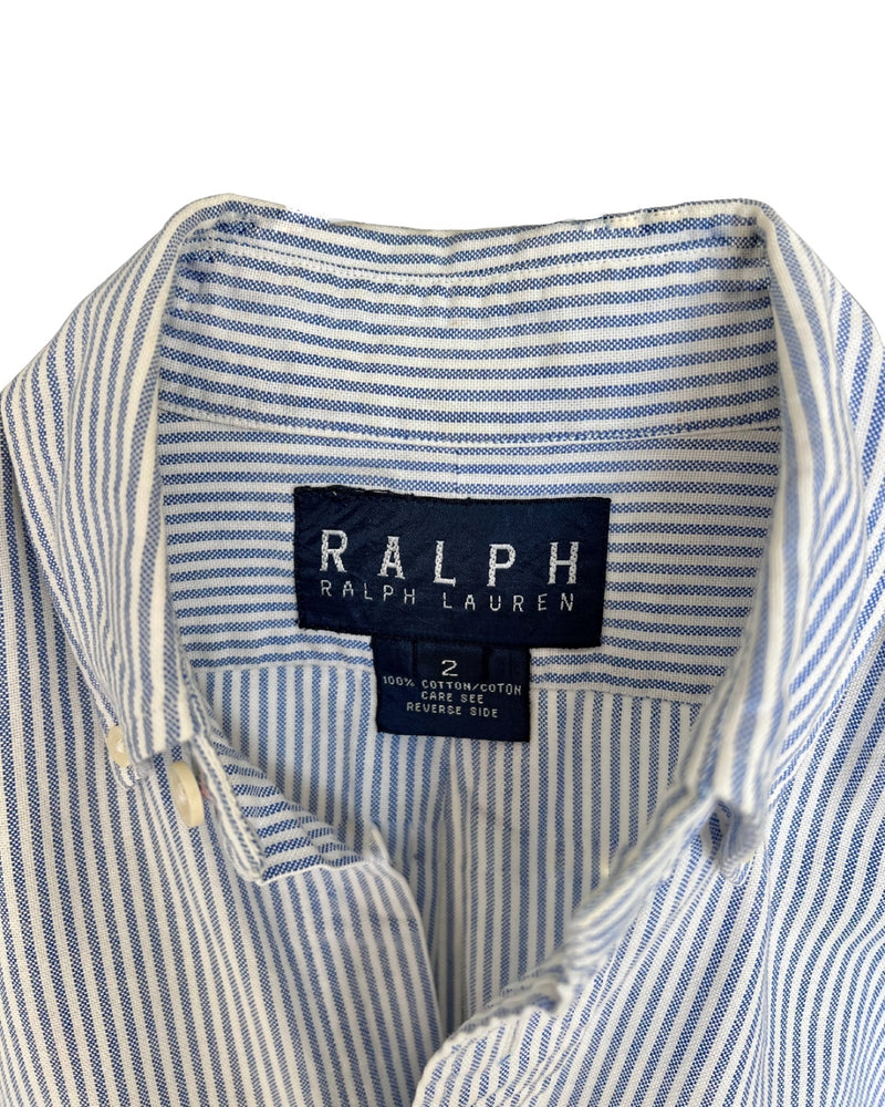 ‏RL Blue Stripes & Colorful Logo Shirt