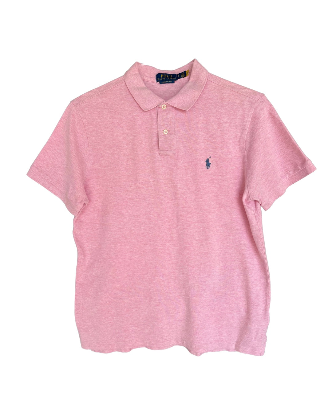 ‏RL Pink & Navy Logo Polo Shirt