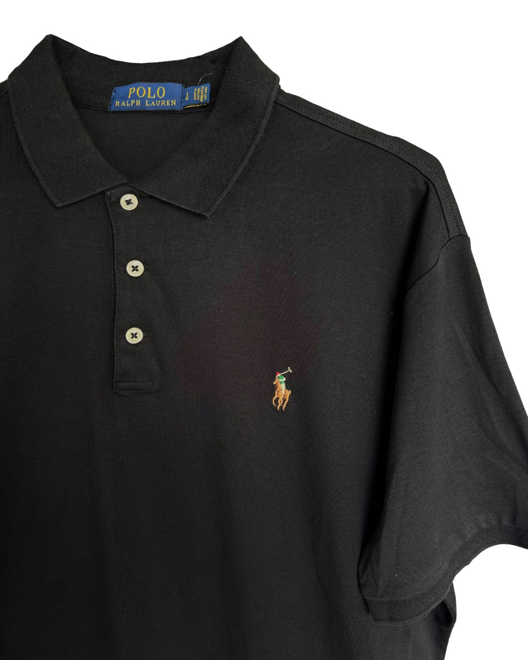 ‏RL Black & Colorful Logo Soft Polo Shirt
