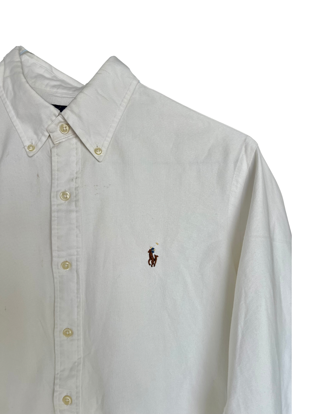 ‏RL White & Colorful Logo Shirt