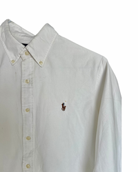 ‏RL White & Colorful Logo Shirt