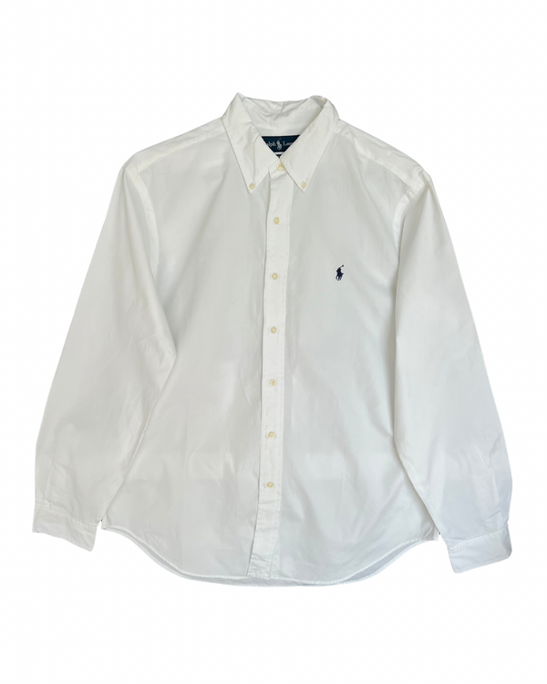 ‏RL White & Navy Logo Shirt