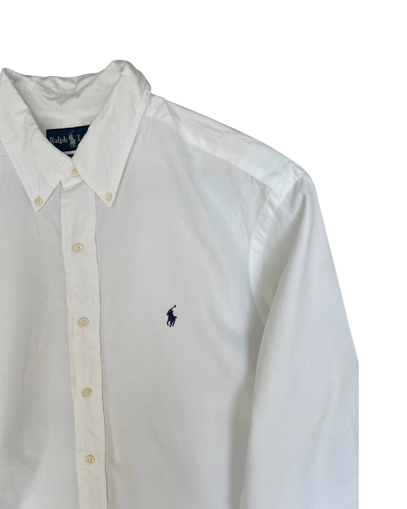 ‏RL White & Navy Logo Shirt