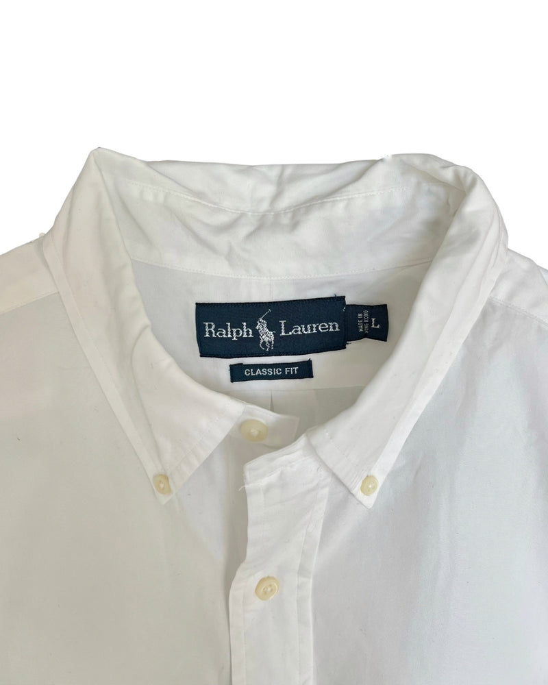 ‏RL White & Navy Logo Shirt