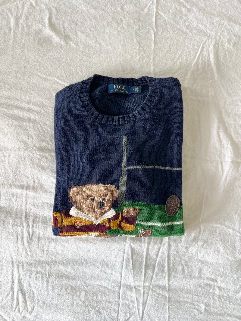 Navy football teddy bear sweater