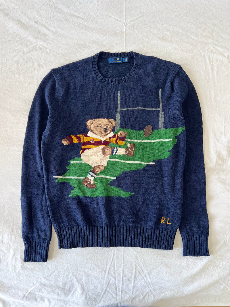 Navy football teddy bear sweater