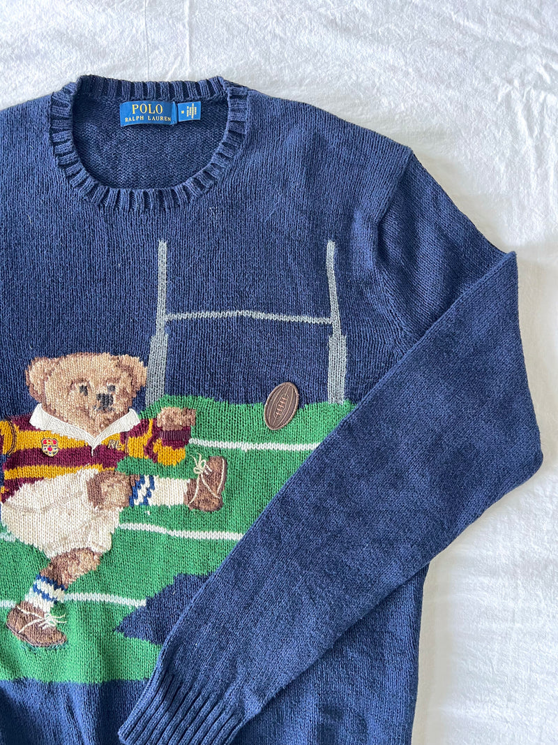 Navy football teddy bear sweater