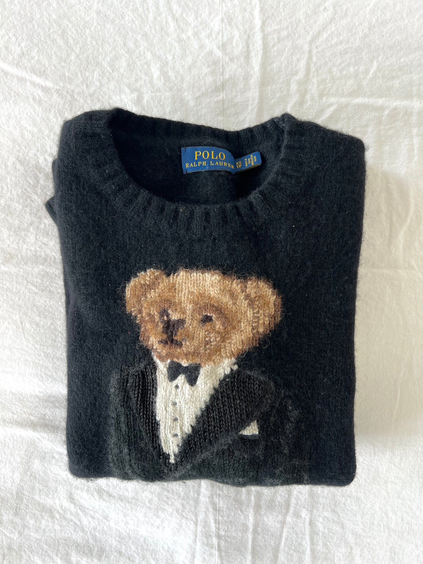 Black teddy bear sweater