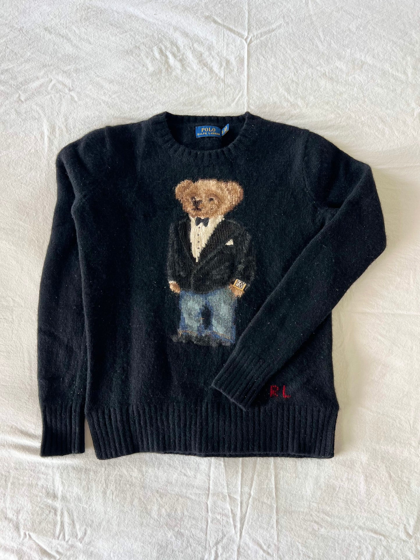 Black teddy bear sweater
