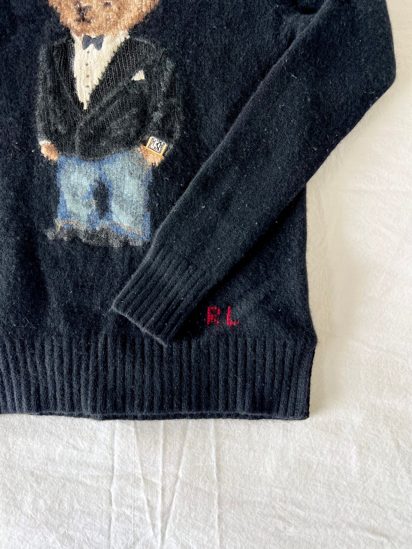 Black teddy bear sweater
