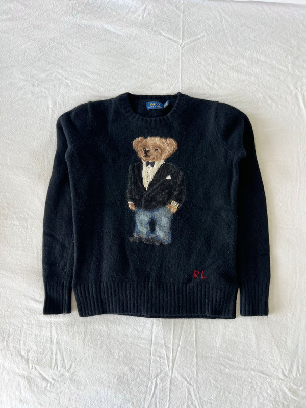 Black teddy bear sweater