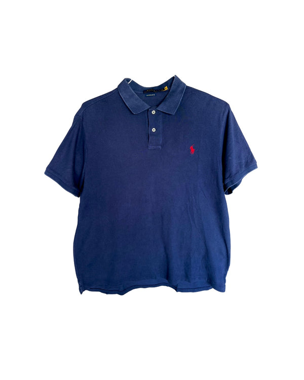 RL Navy & Red Logo Polo Shirt