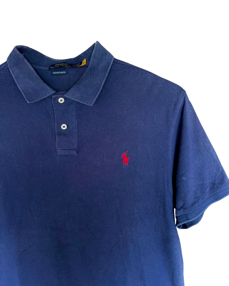RL Navy & Red Logo Polo Shirt