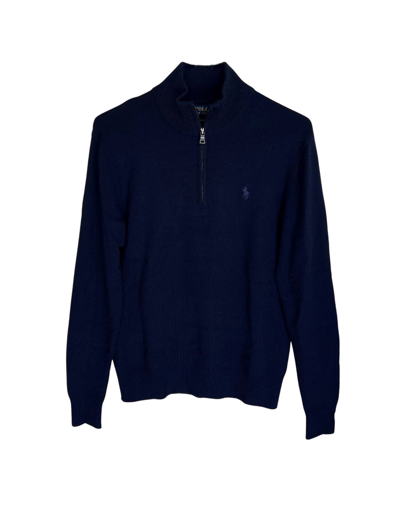 ‏RL Navy & Navy Logo Half-Zip