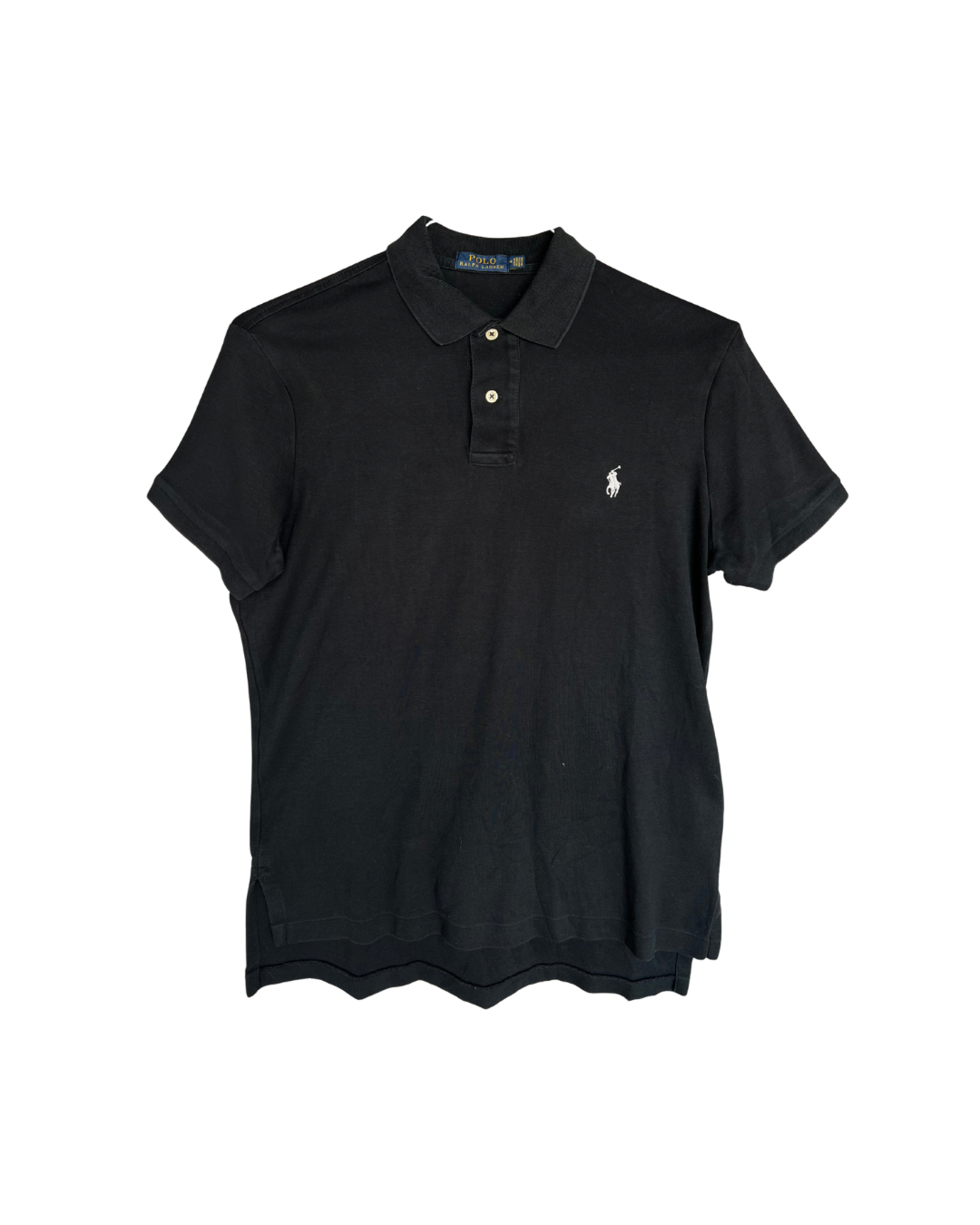 RL Black & White Logo Soft Polo Shirt