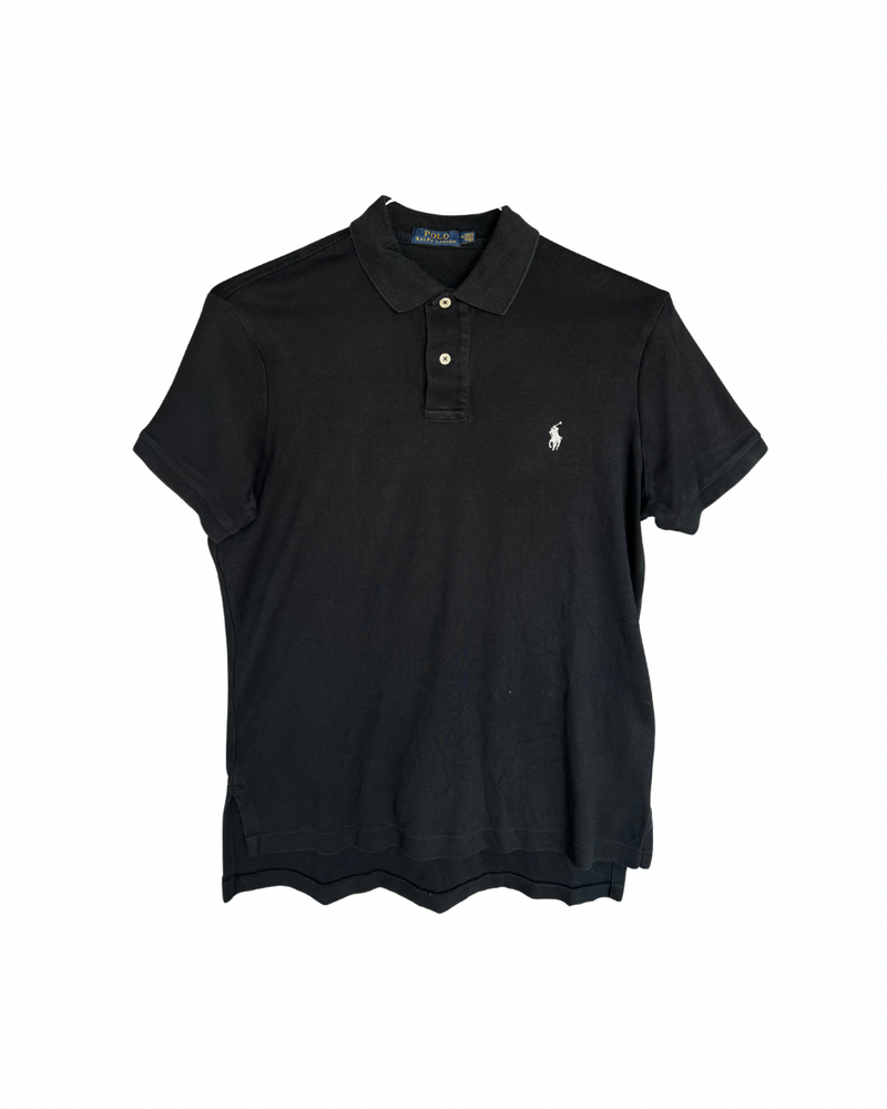 RL Black & White Logo Soft Polo Shirt