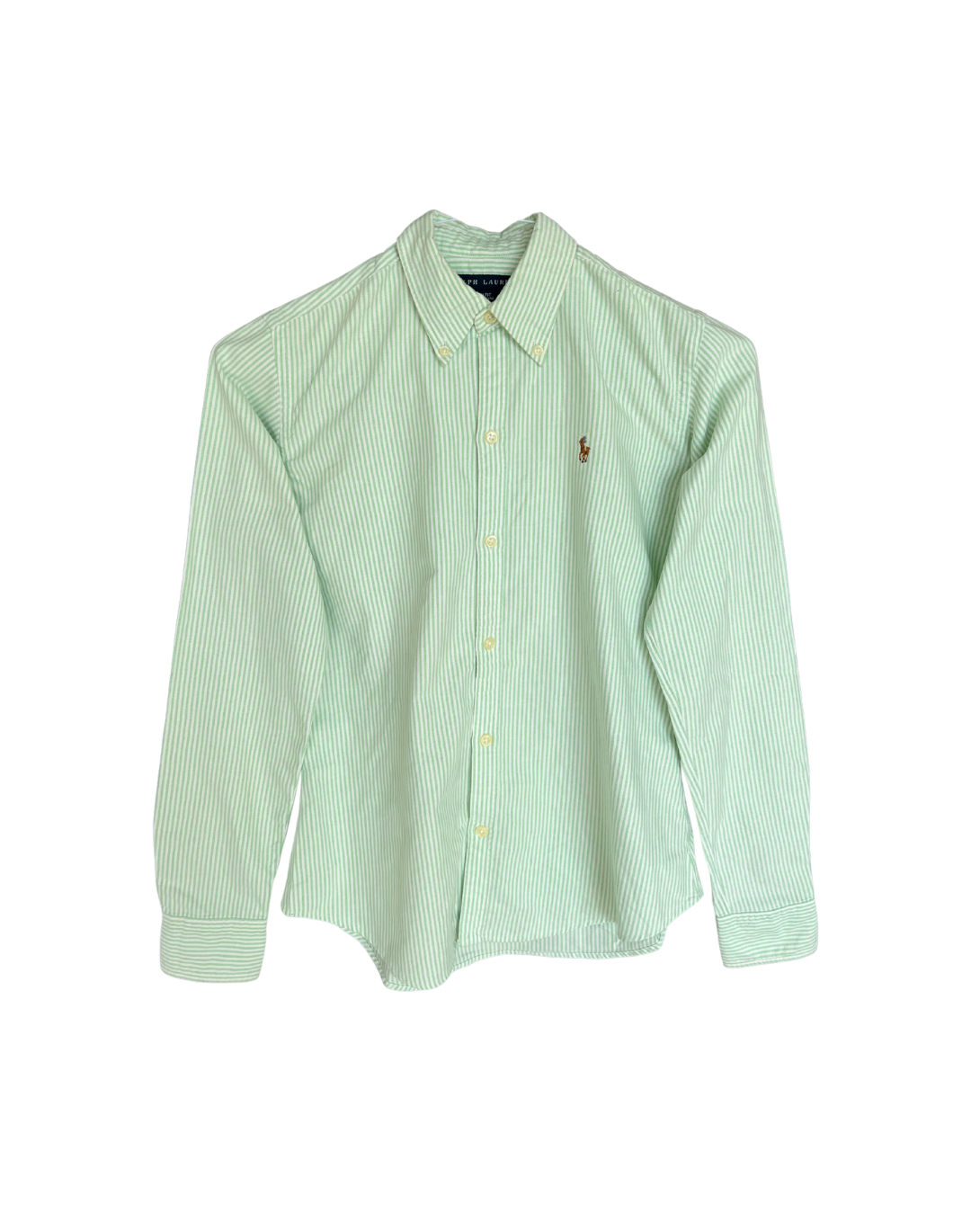 RL Green Stripes & Colorful Logo Shirt
