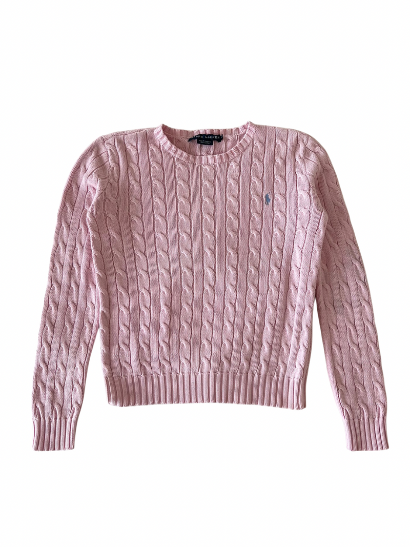 Baby pink cable knit sweater