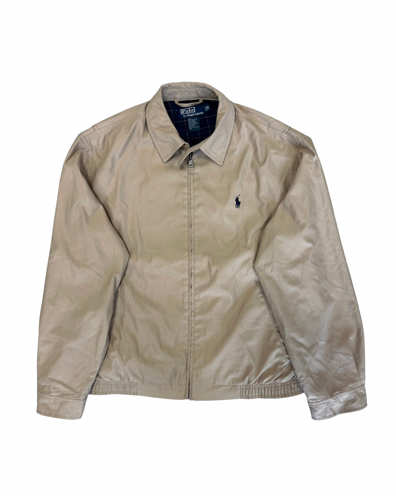 ‏RL Walnut & Navy Logo Bomber Jacket