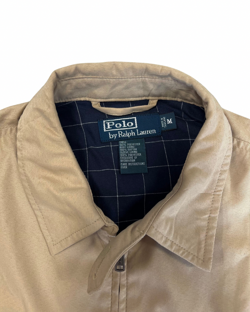 ‏RL Walnut & Navy Logo Bomber Jacket