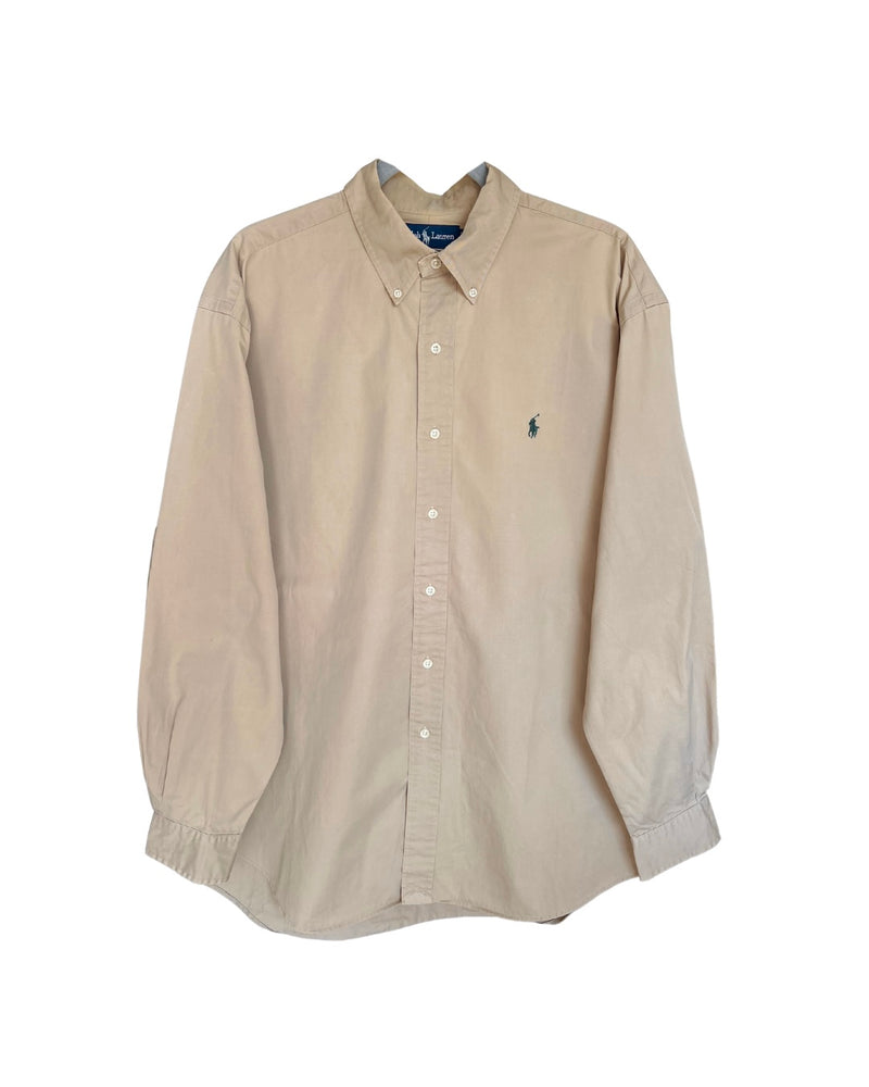 ‏RL Camel & Forest Green Logo Shirt