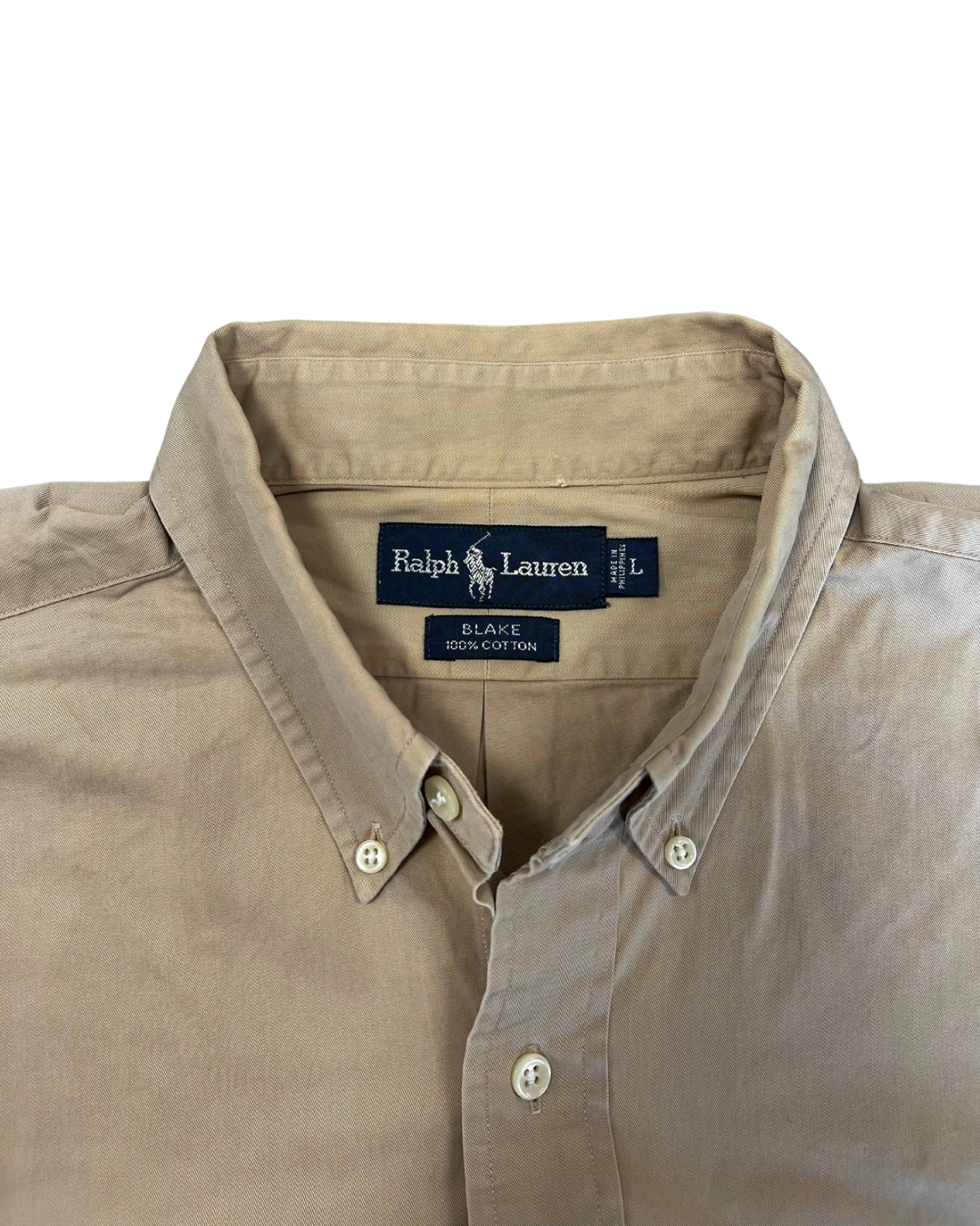 ‏RL Camel & Forest Green Logo Shirt