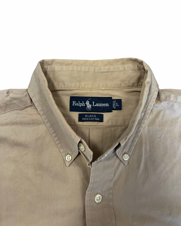 ‏RL Camel & Forest Green Logo Shirt