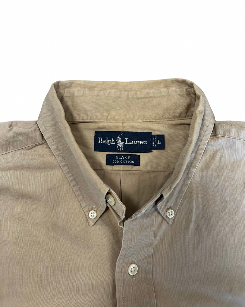‏RL Camel & Forest Green Logo Shirt